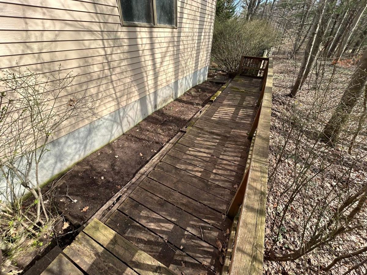 After — wooden steps and walkway cleared